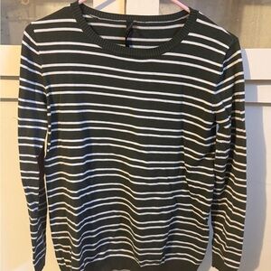 Striped Women's Shirt with Elbow Patches